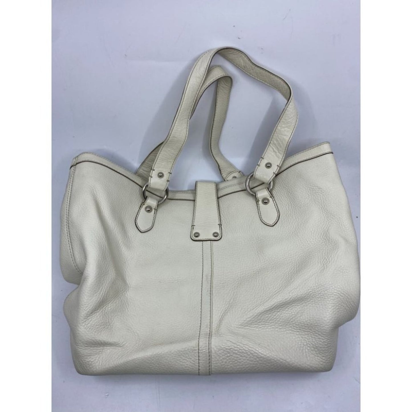 Banana Republic White Large Leather Tote Bag
