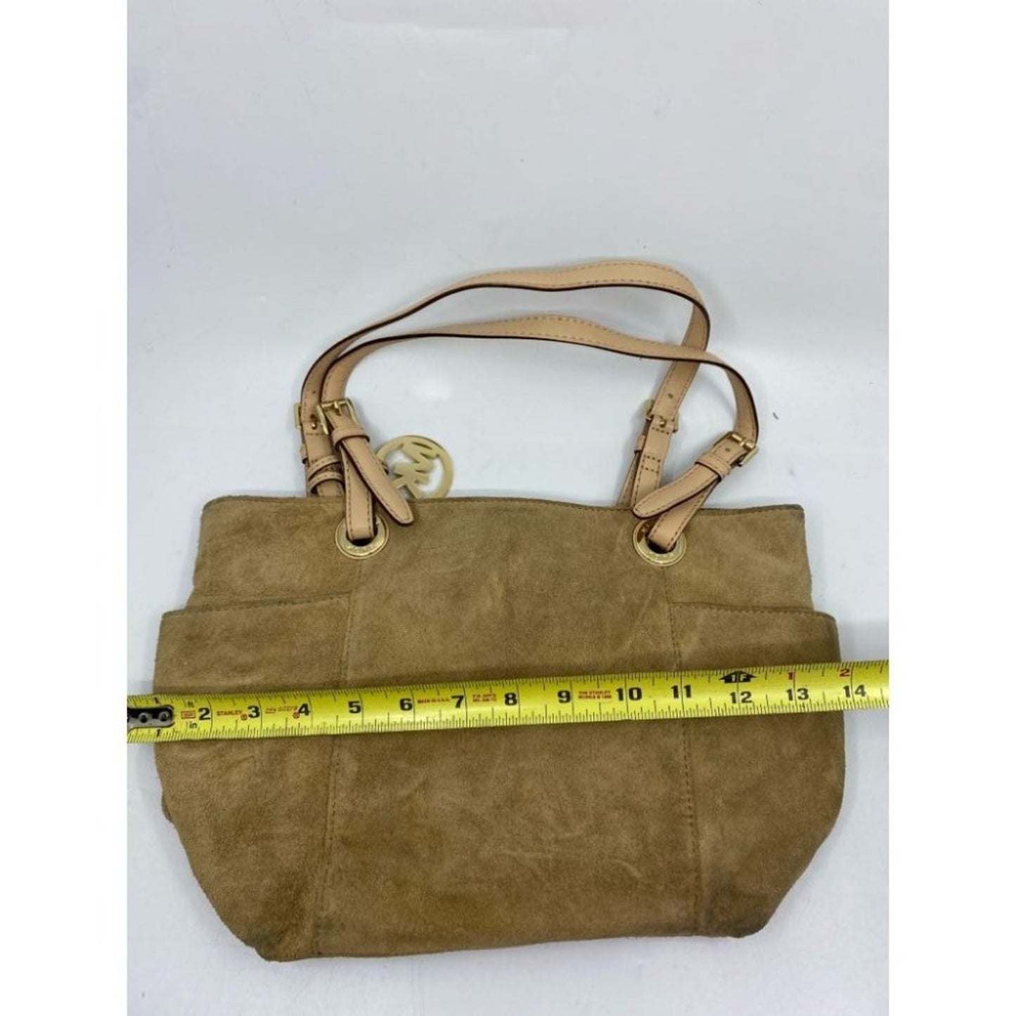 Michael Kors Tan Medium Suede Leather Tote Bag