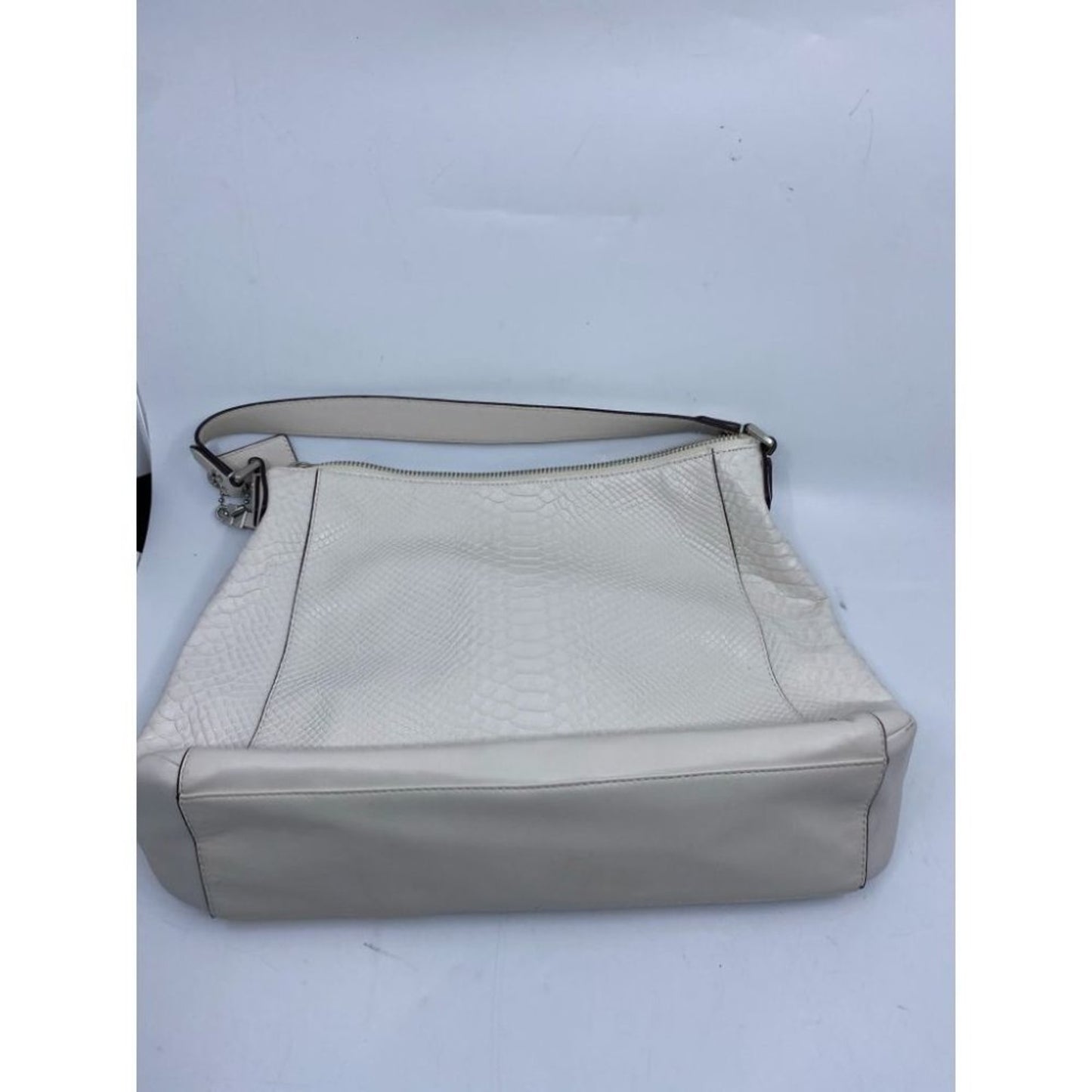 COACH Large White Leather Tote Bag