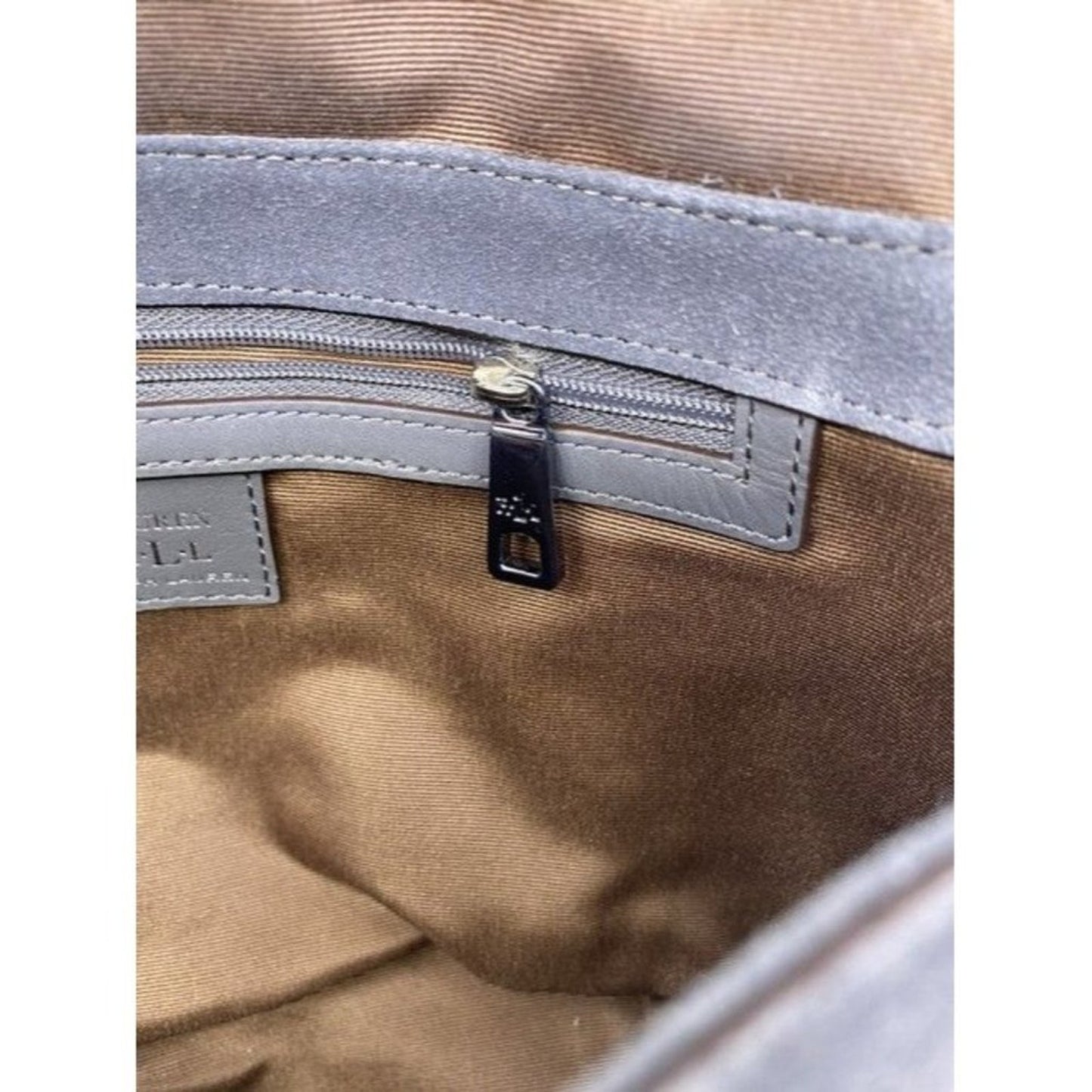 Polo Ralph Lauren Glenmore Saddle Gray Sport Suede Cross Body Bag