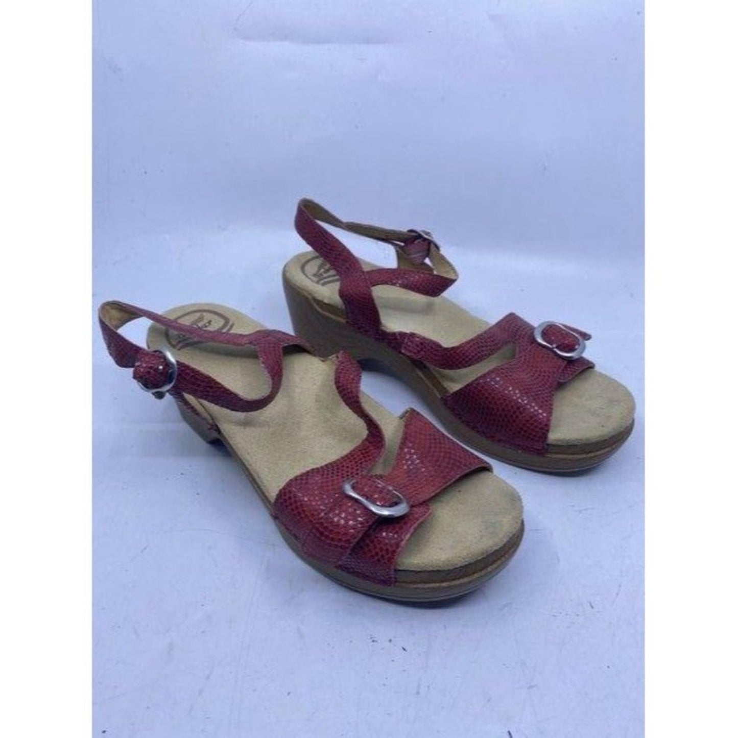 Dansko Maroon Tan Mulesslides Size Eu