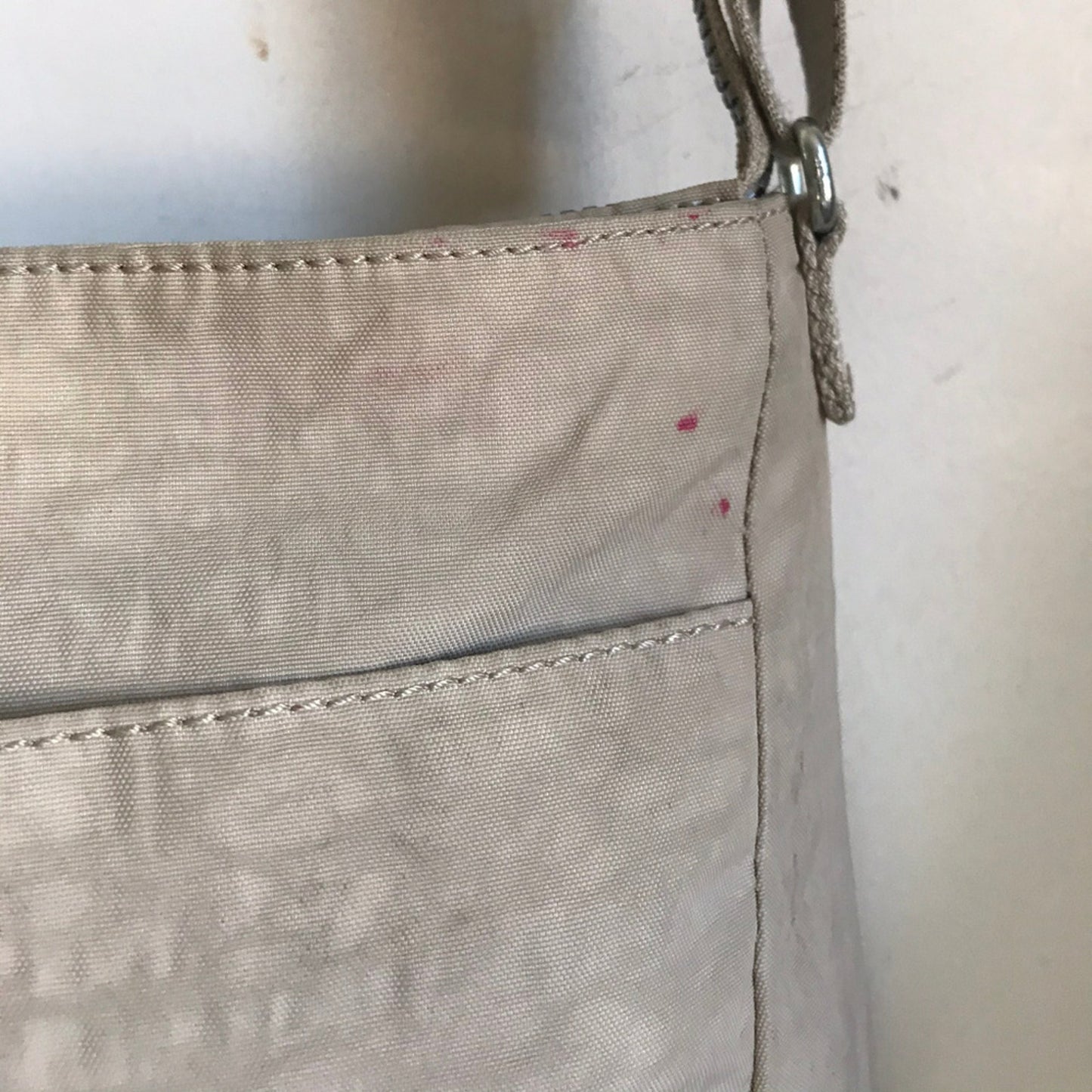 Kipling White Nylon Medium Crossbody Bag