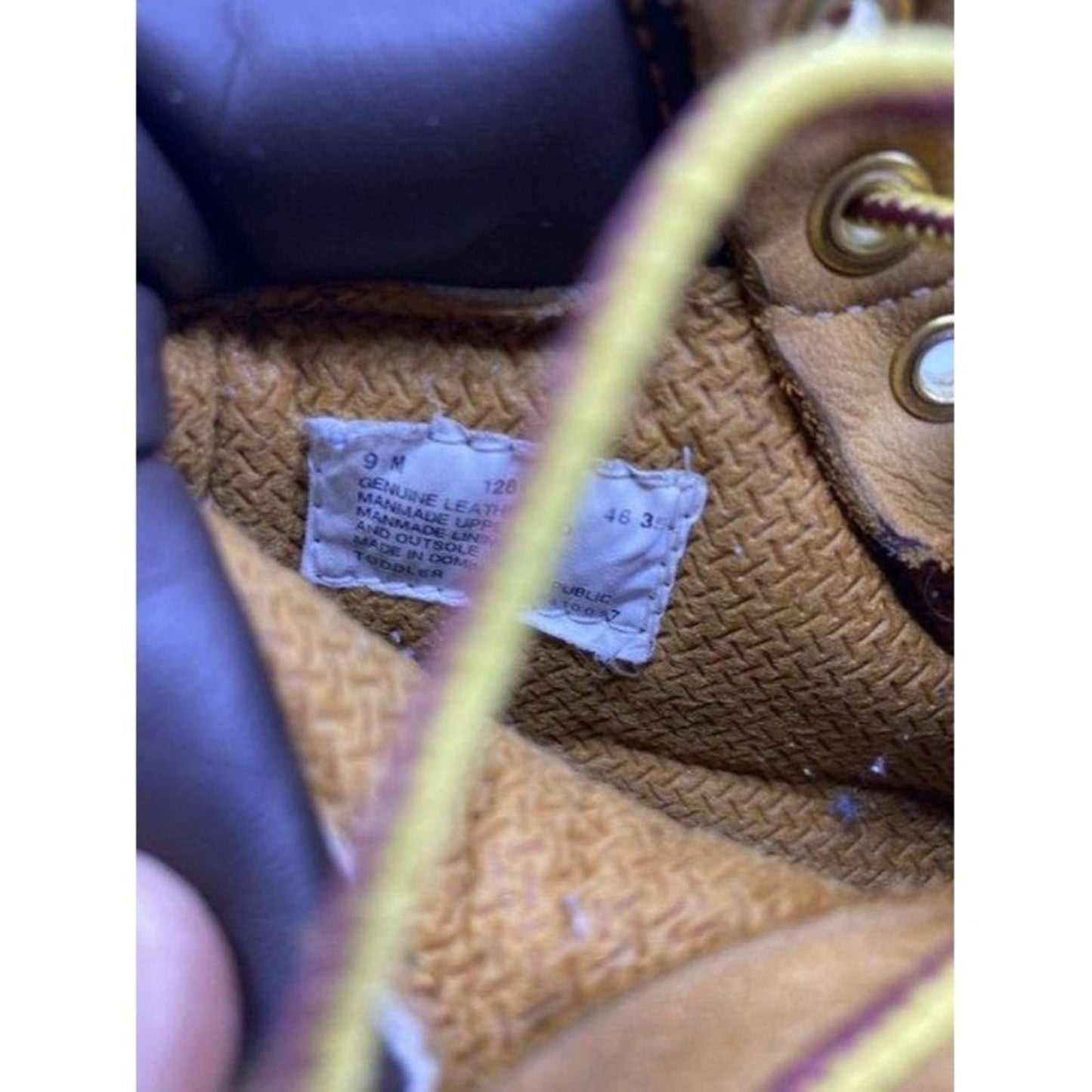 Timberland Tan Boys Leather Lace Up Great Conditio