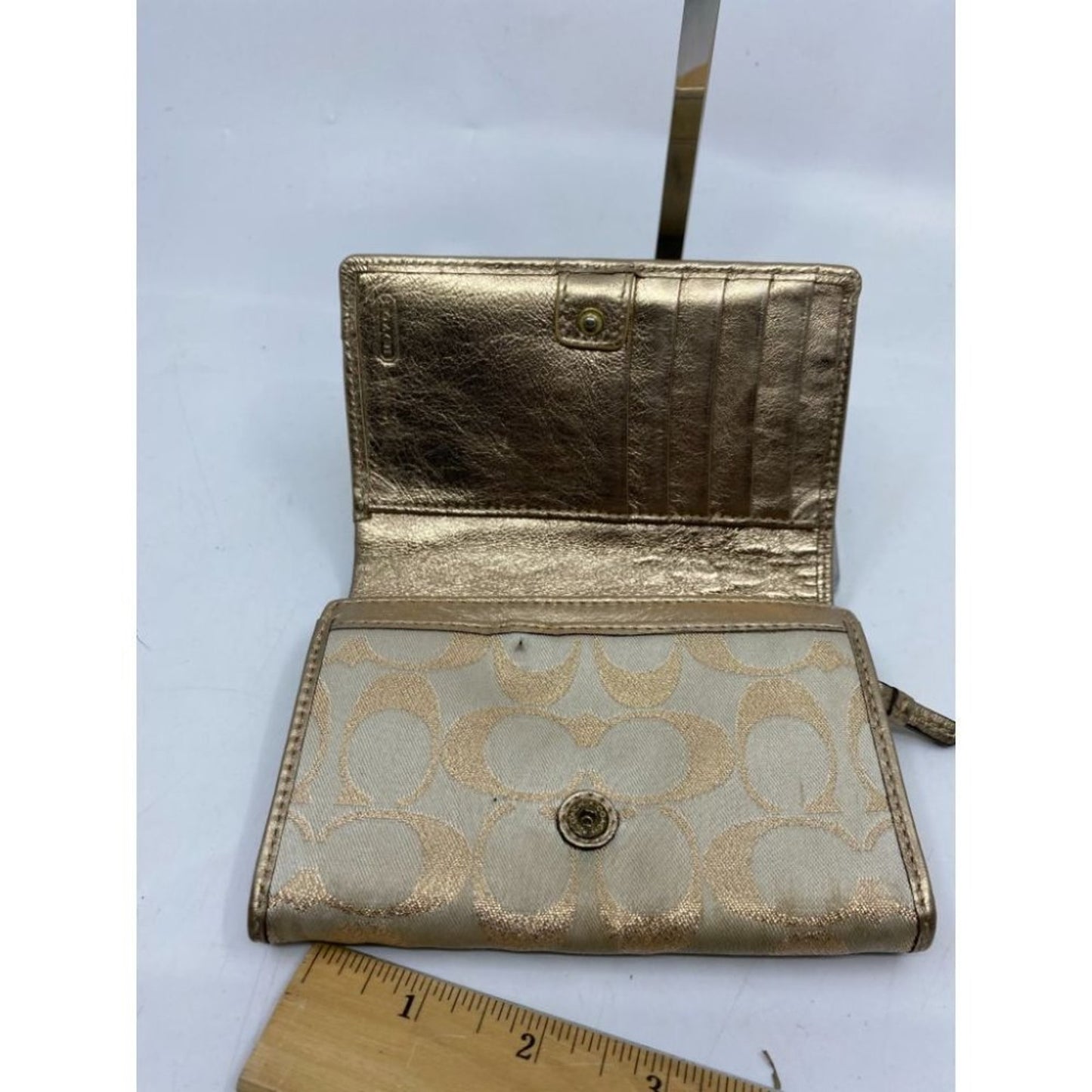 Coach Women's Gold Tan Wallet
