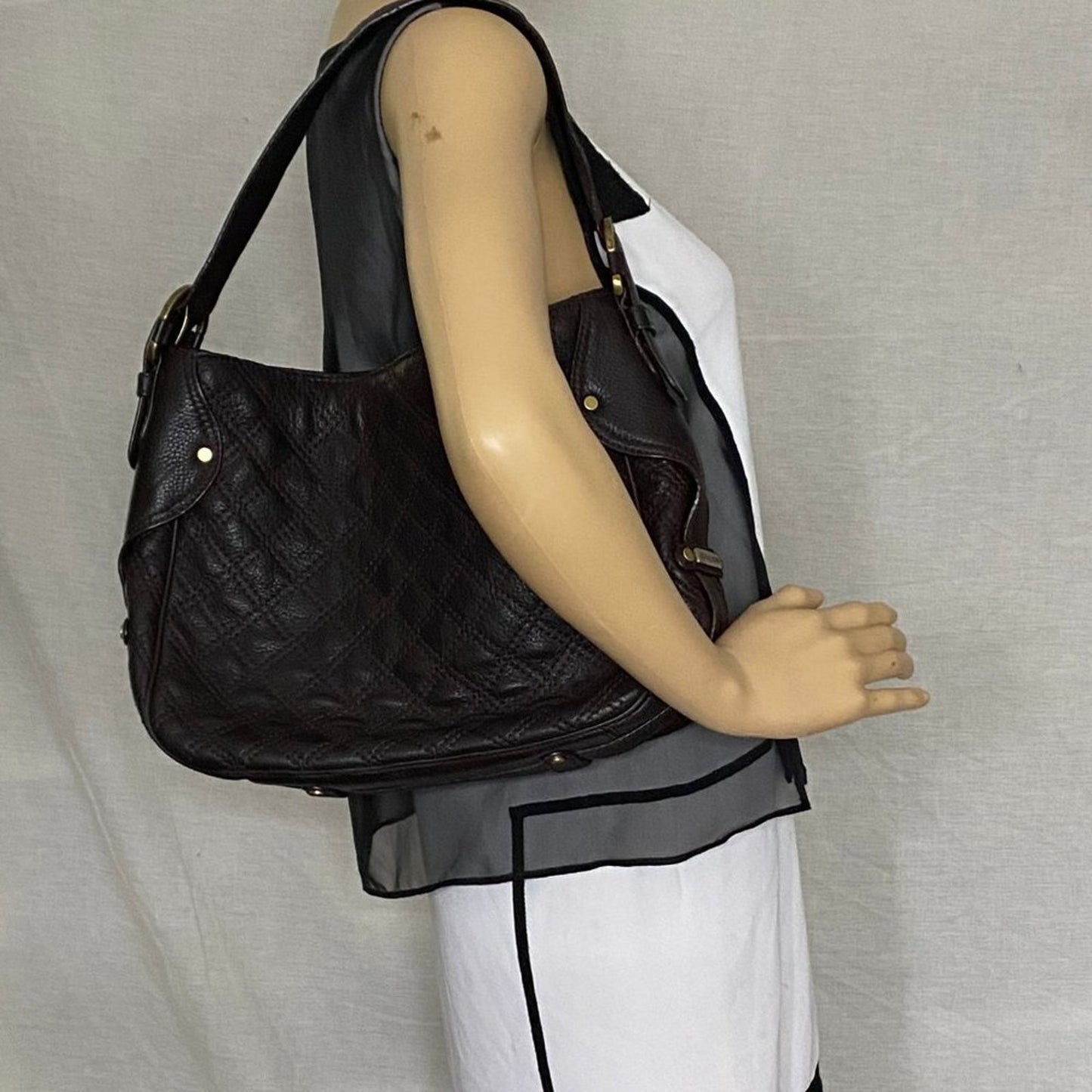 Michael Kors Medium Black Leather Shoulder Bag