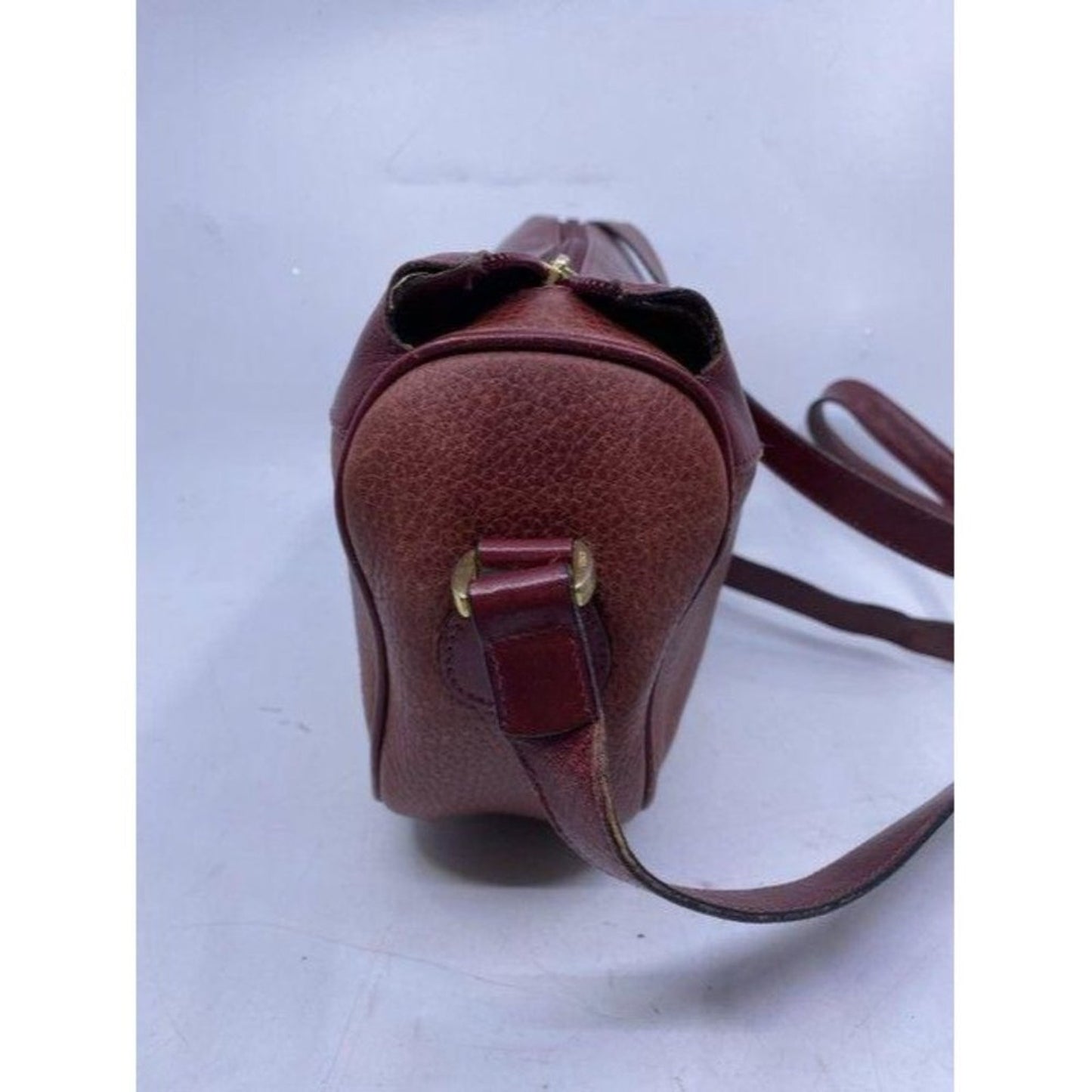 mark cross vintage shoulder burgundy leather cross