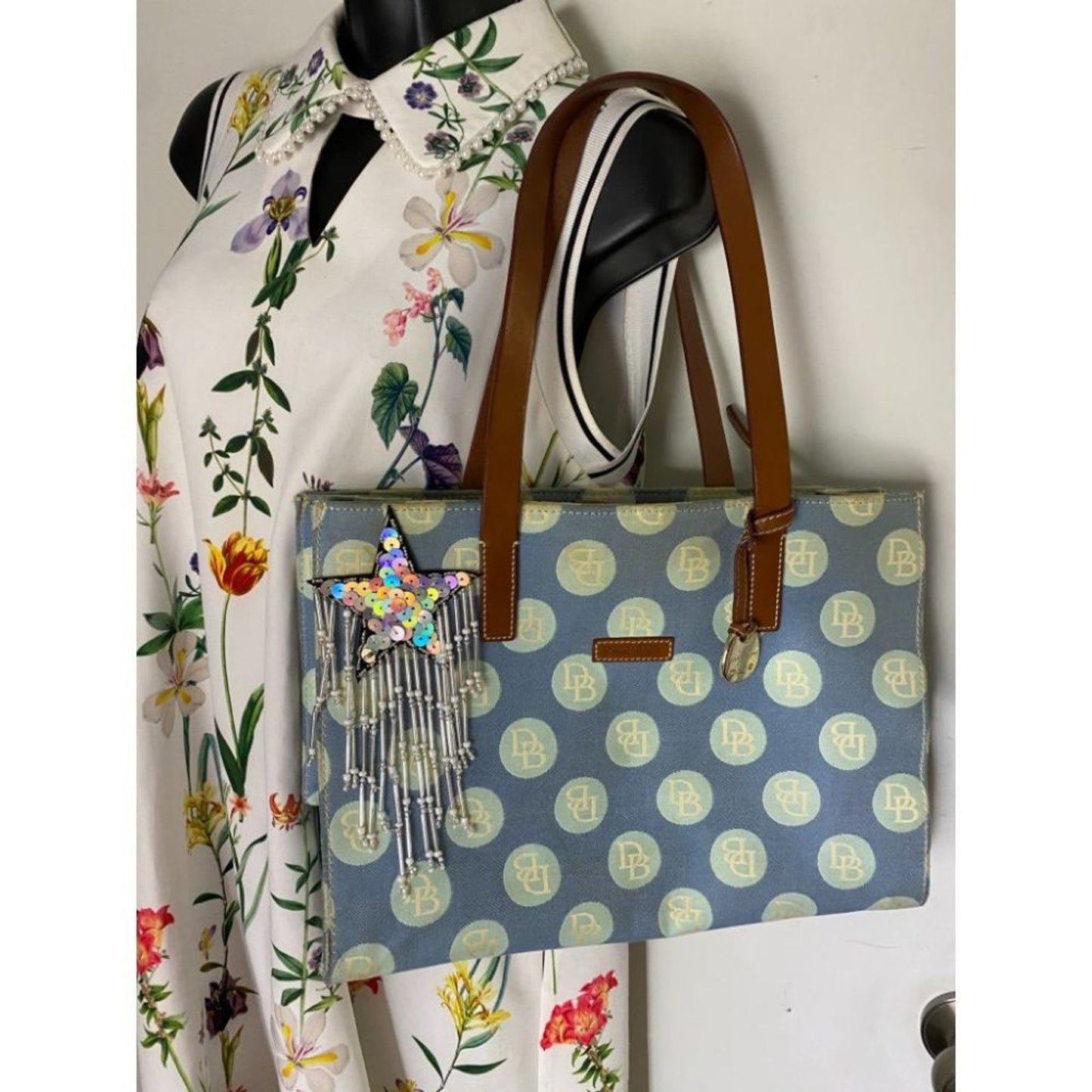 DOONEY & BOURKE Blue Brown Shoulder Bag Customized