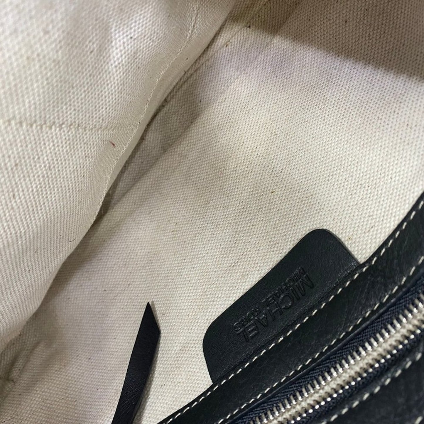 Michael Kors Medium Black Fabric Shoulder Bag