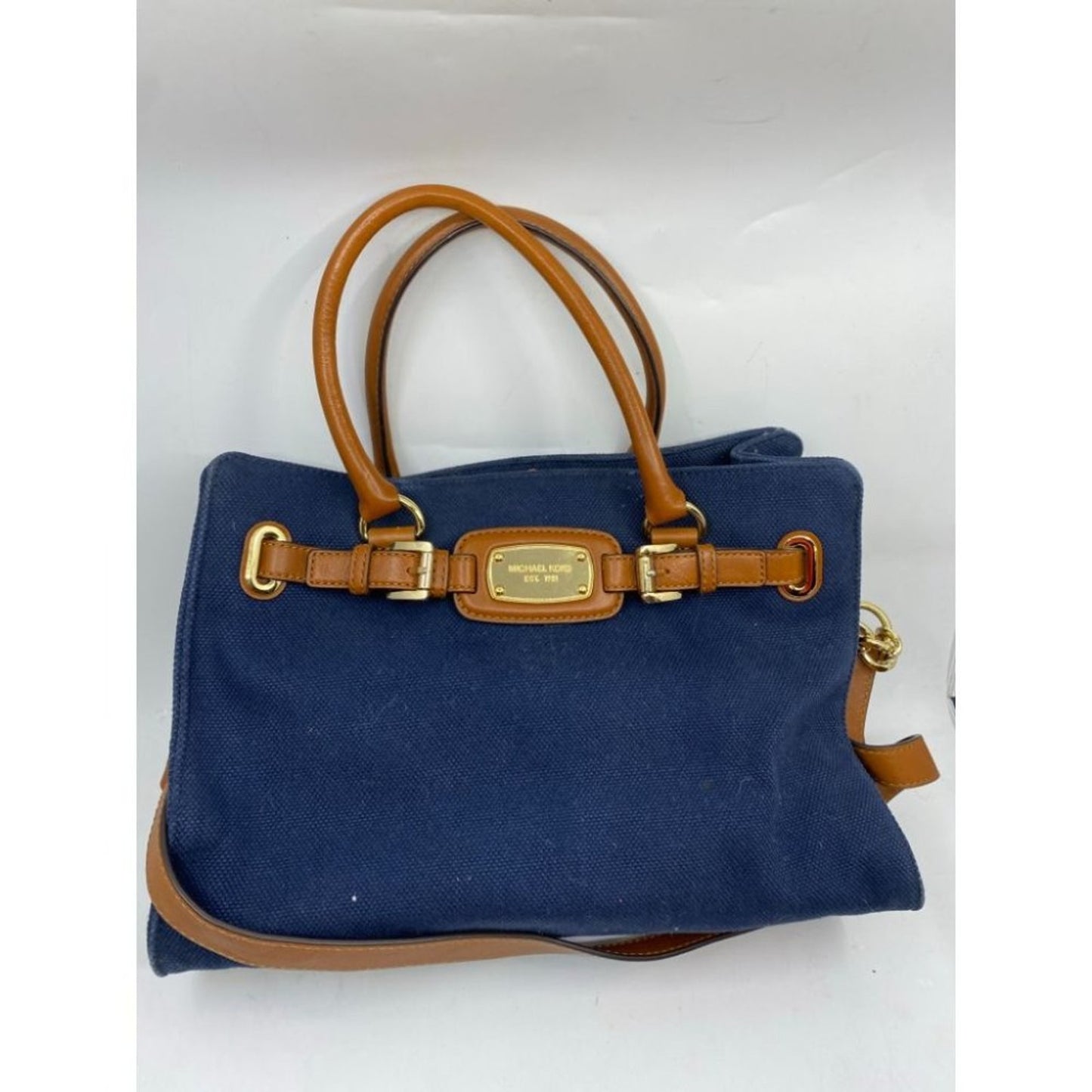 MICHAEL KORS Blue Inter Woven Canvas Shoulder Bag