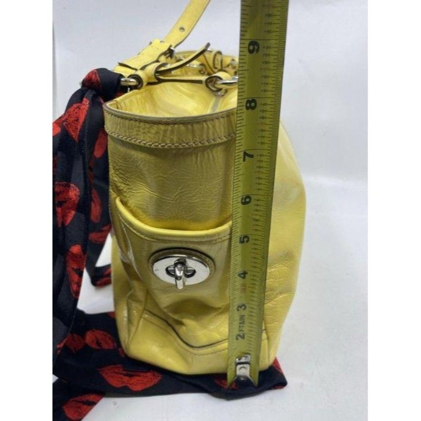 coach w w detachable specialty tie accent yellow s