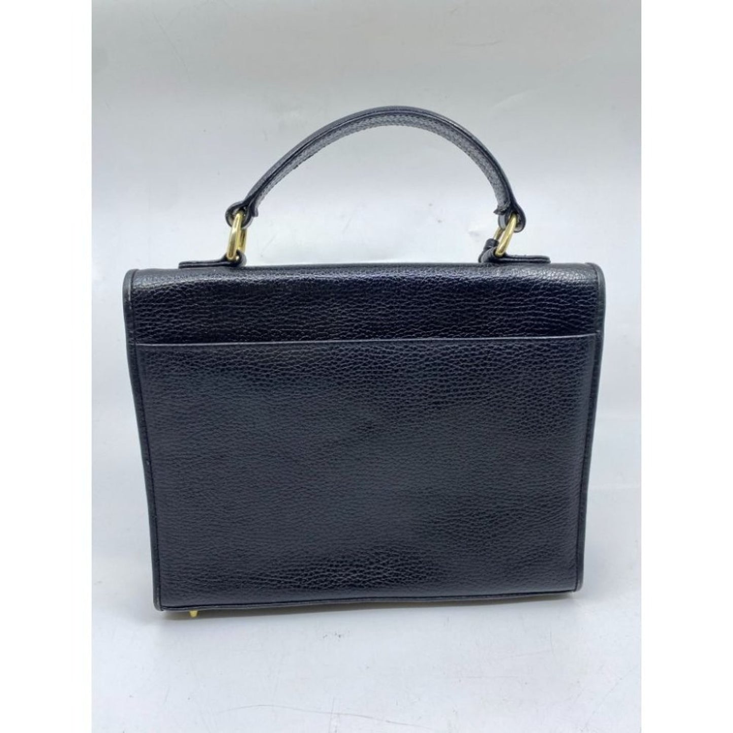 Evan Picone Black Vintage Leather Handbag