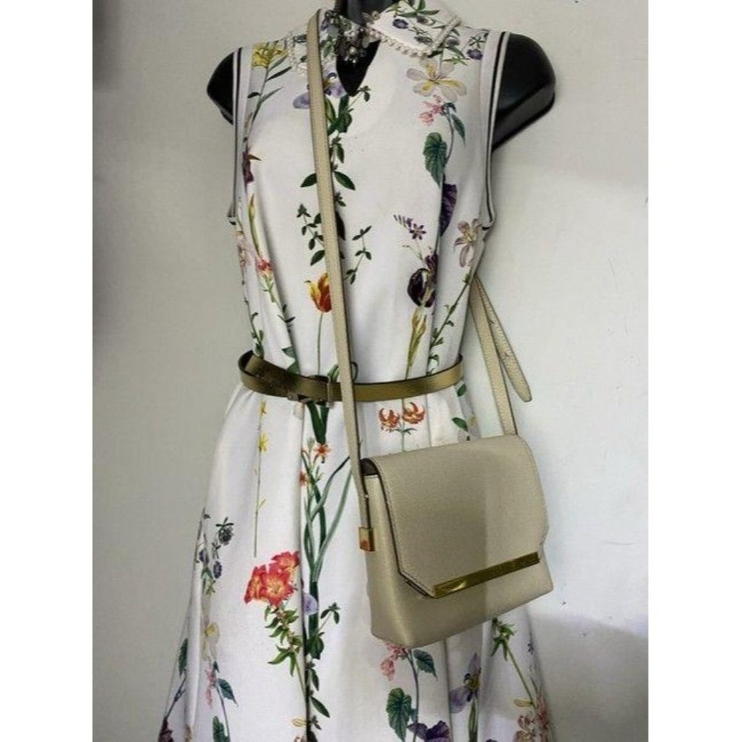 jcrew beige leather cross body bag