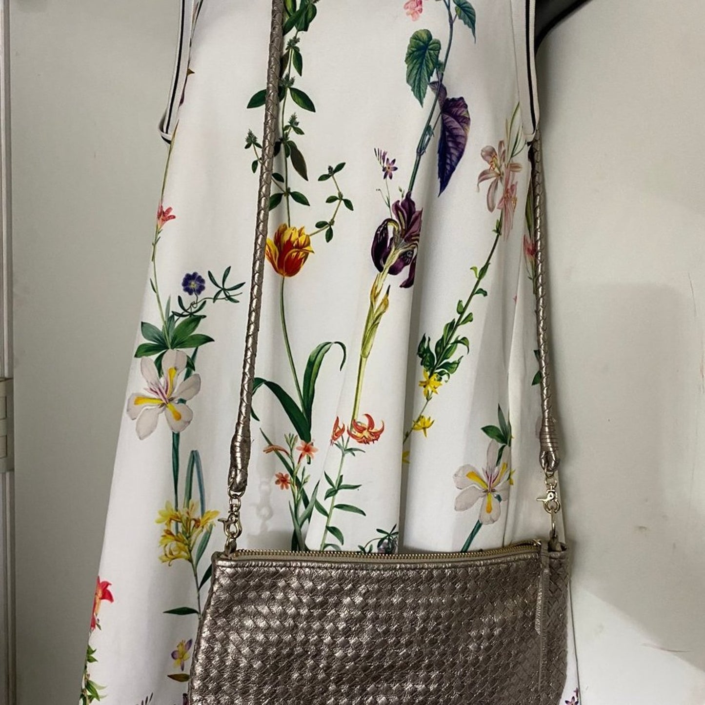 Elliott Lucca Golden Leather Crossbody Bag