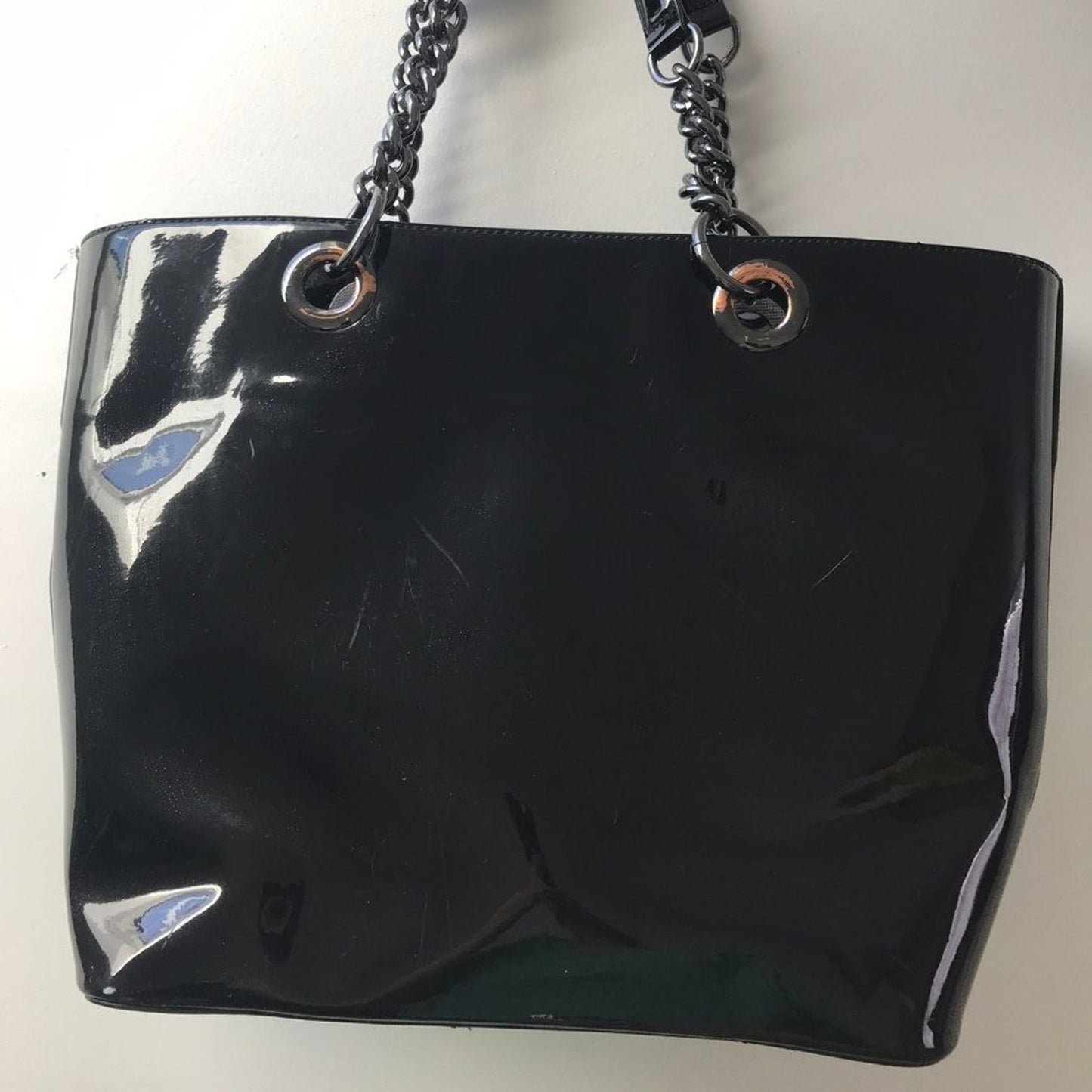 DKNY XL Black Leather Tote Bag