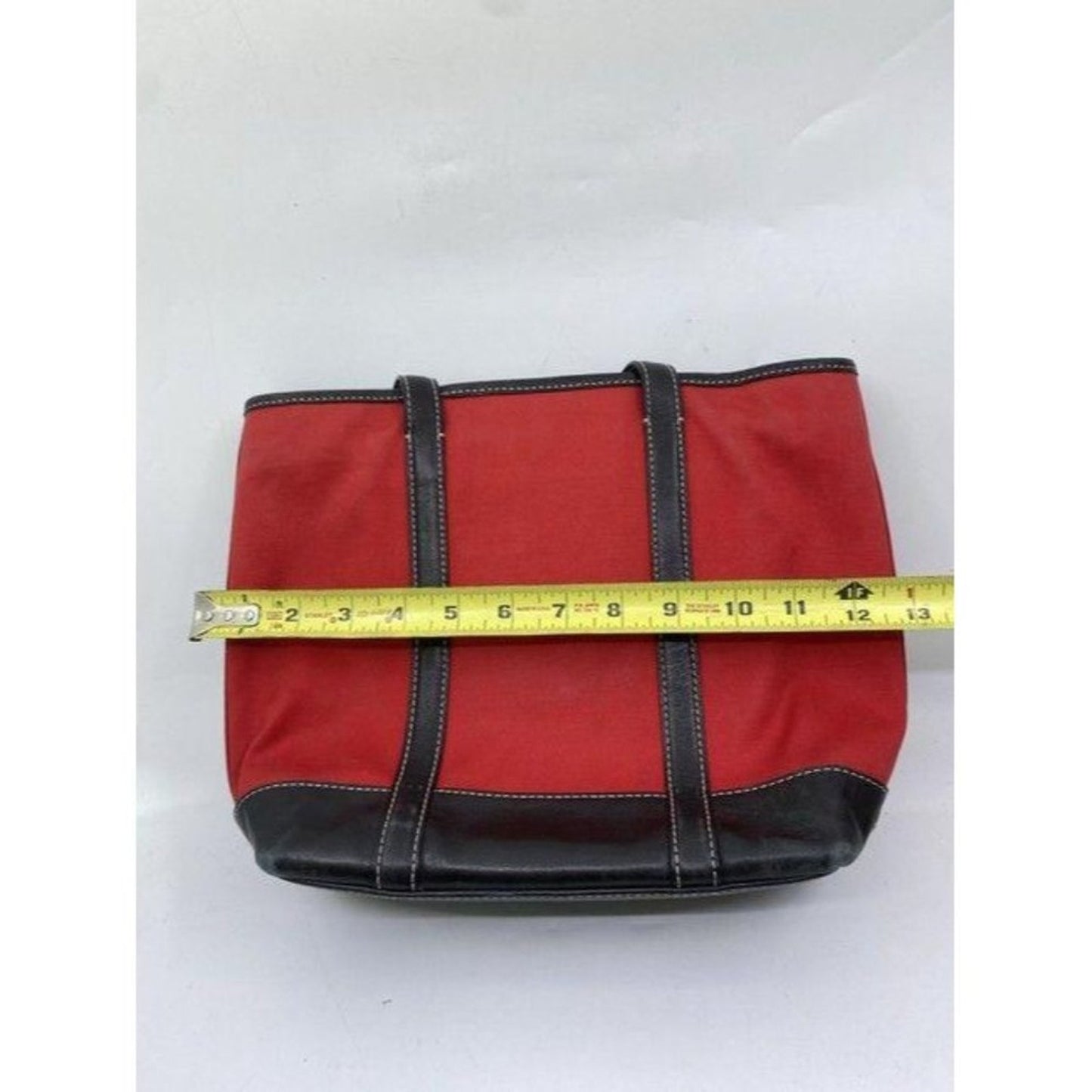 coach large red black nylon shoulder bag