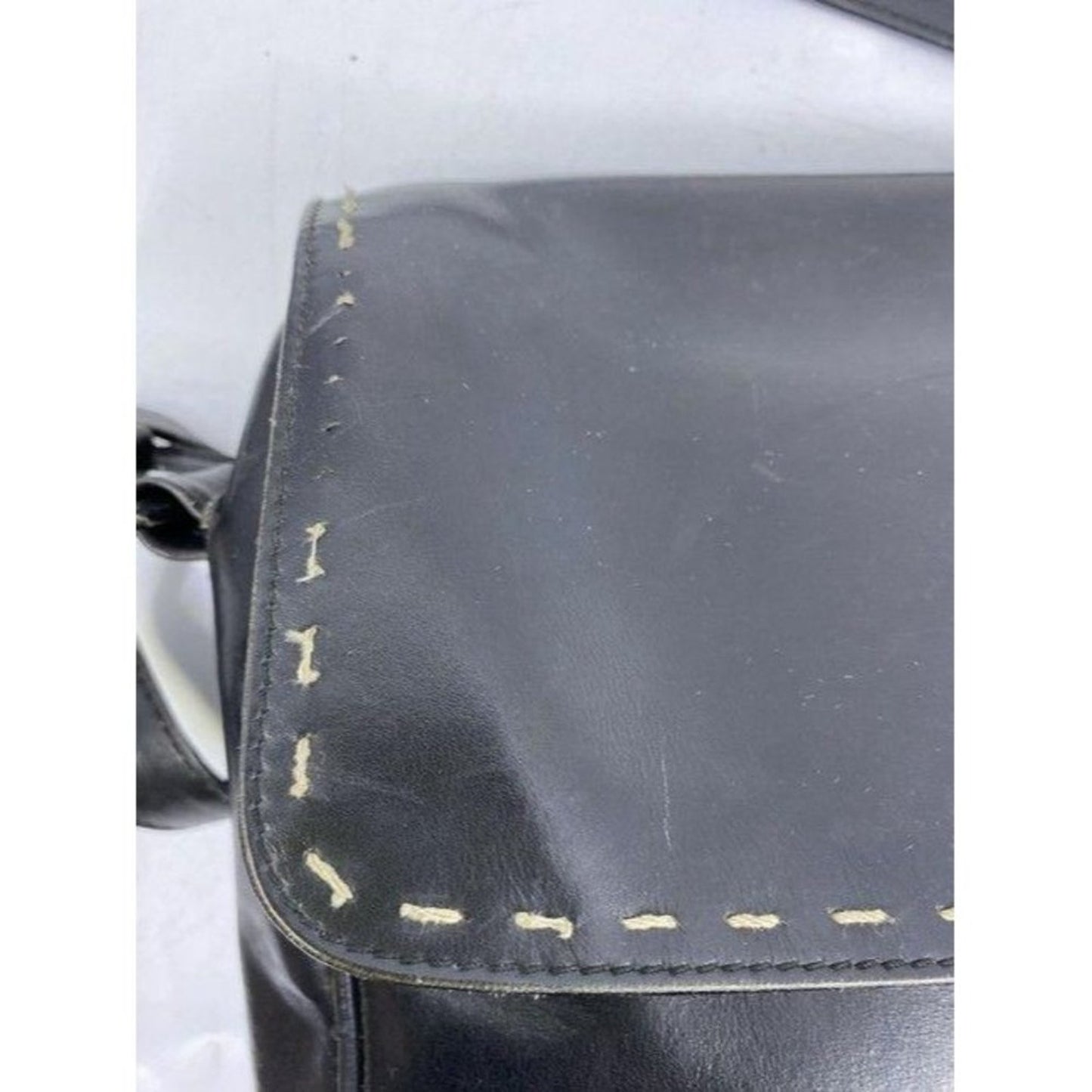prada vintage black leather cross body bag