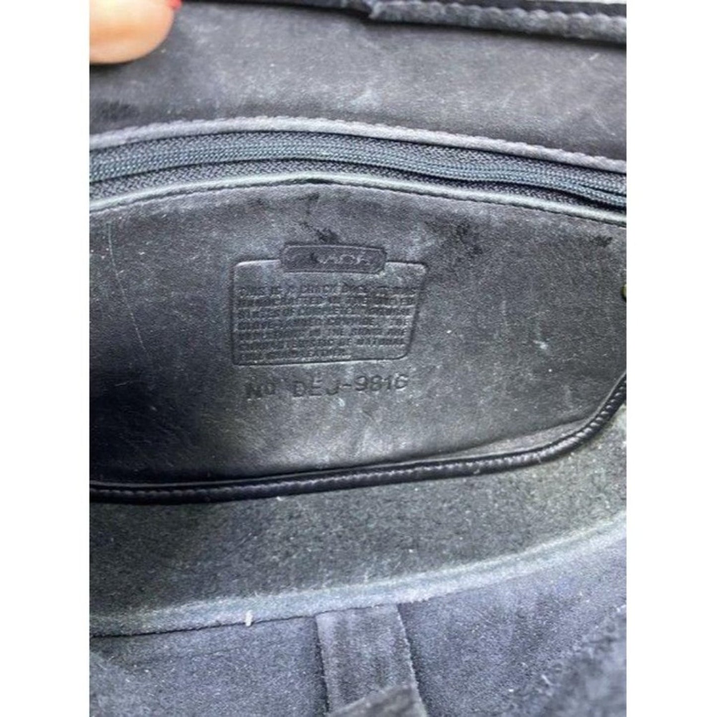 coach vintage black leather cross body bag