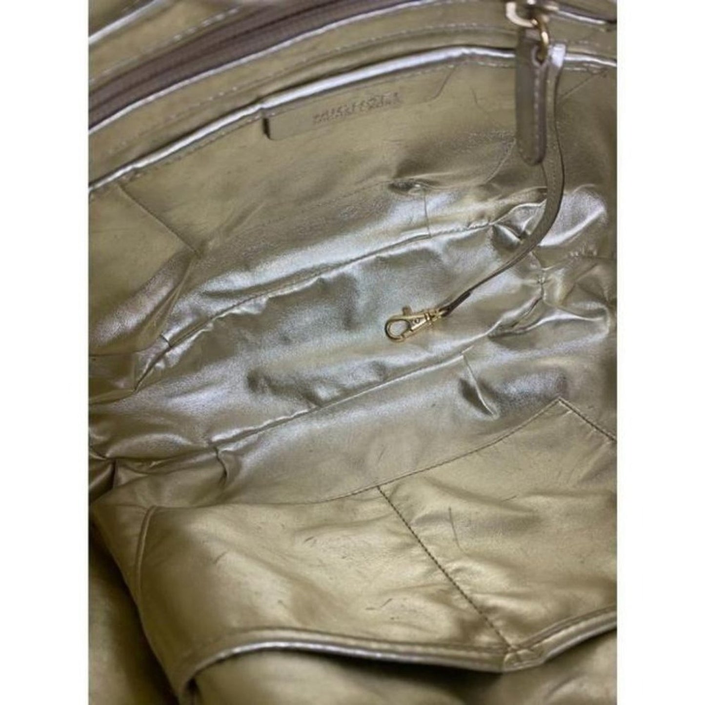 michael kors bag large all over brown gold coated