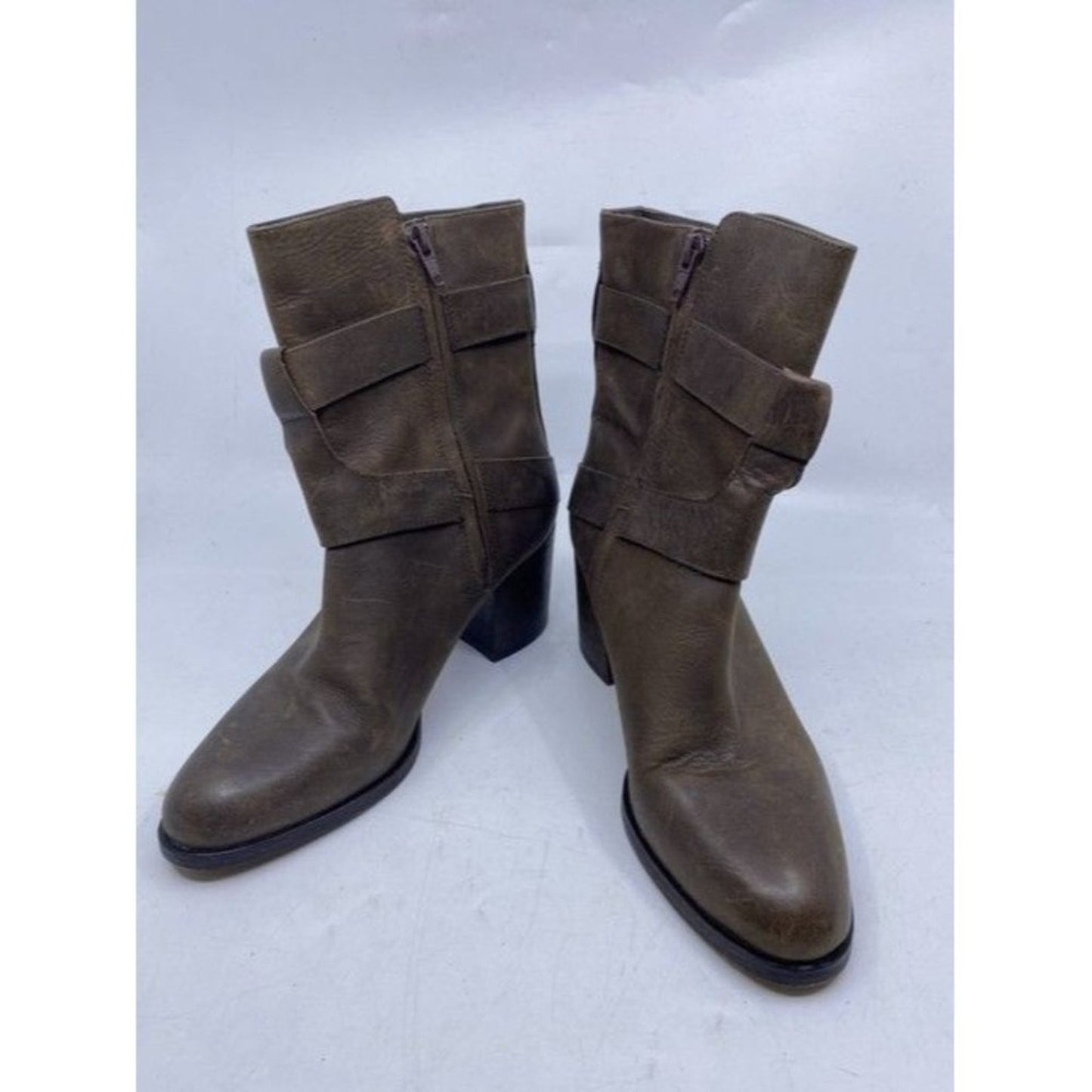 Lauren Ralph Lauren Brown Leather Bootsbooties Size Us