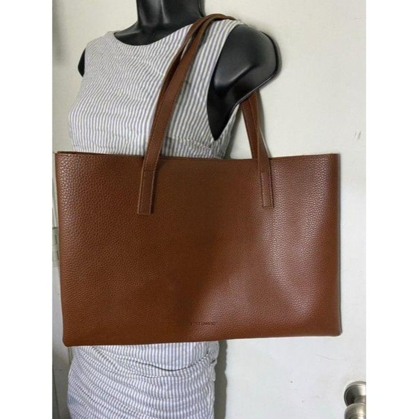 Vince Camuto msrp bronze leather shoulder bag