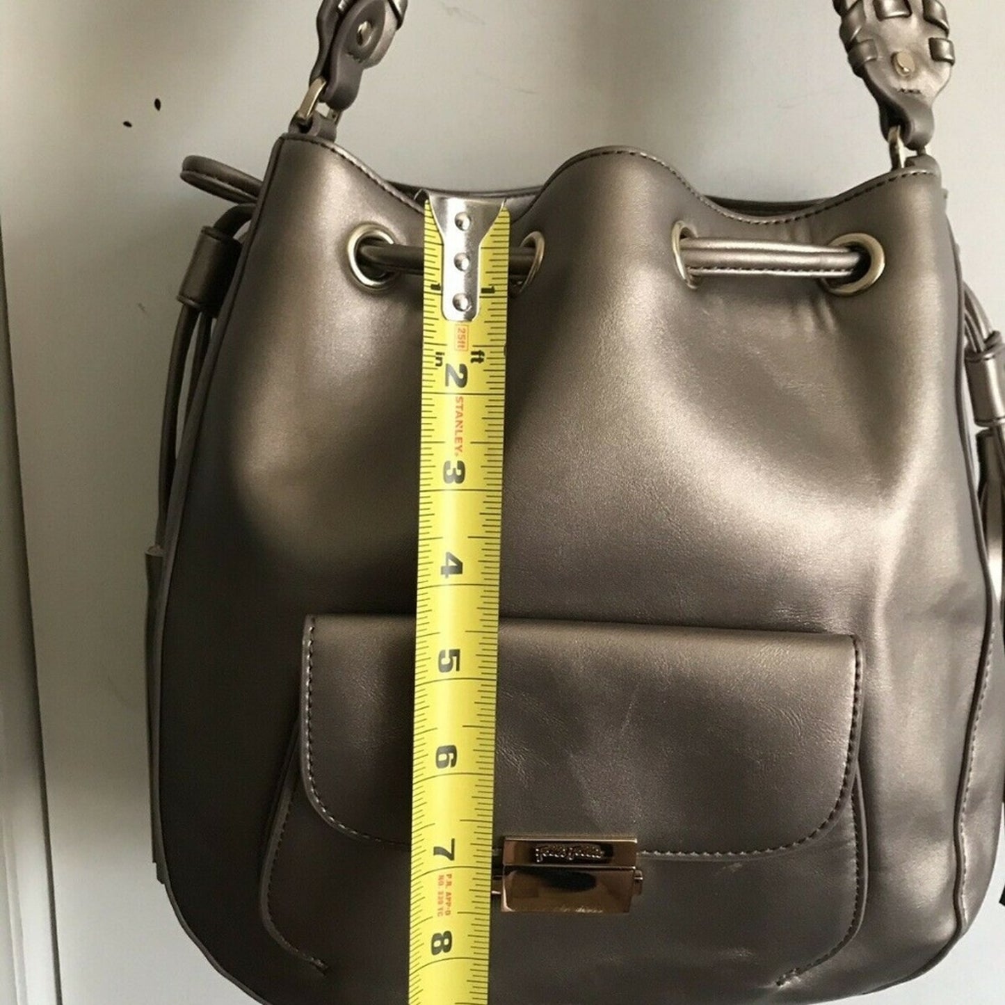 Folli Follie Large Bronze Leather Bucket Bag