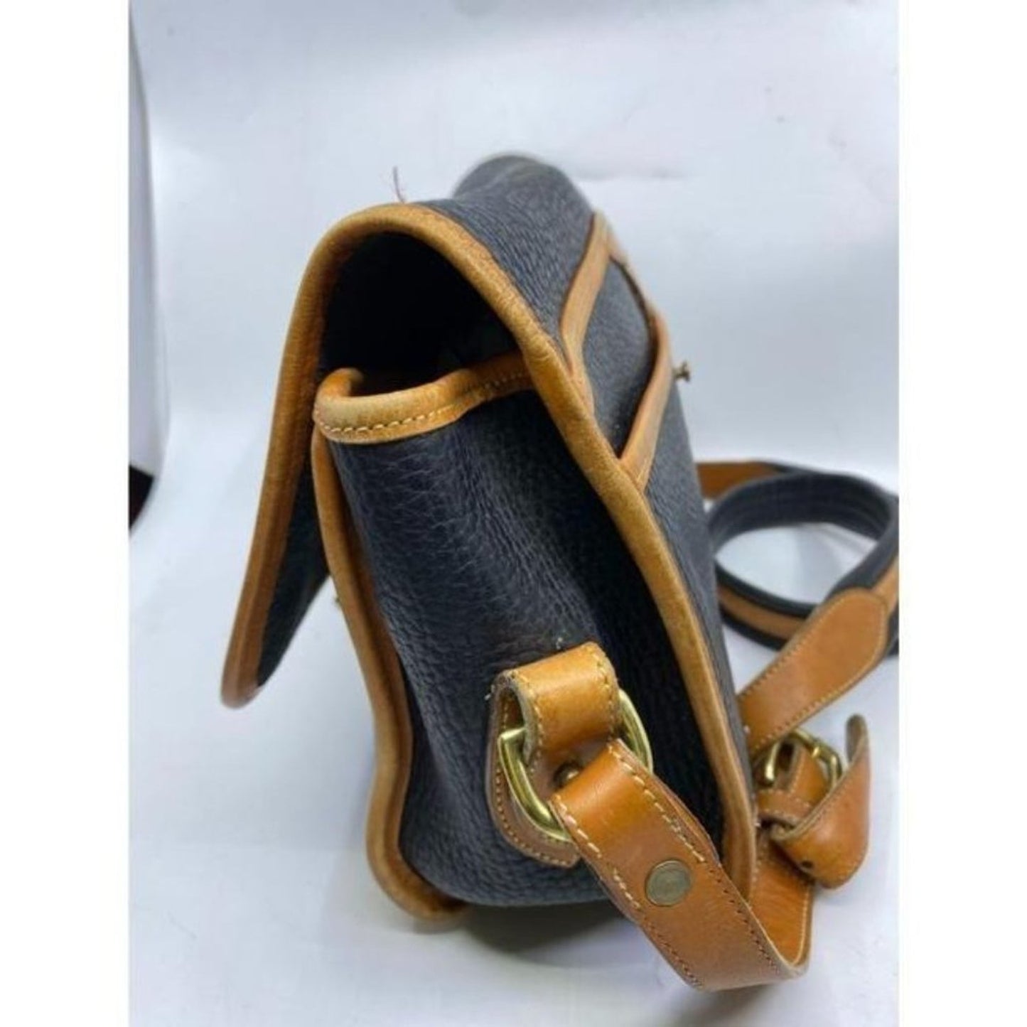 dooney and bourke vintage black orange leather cro