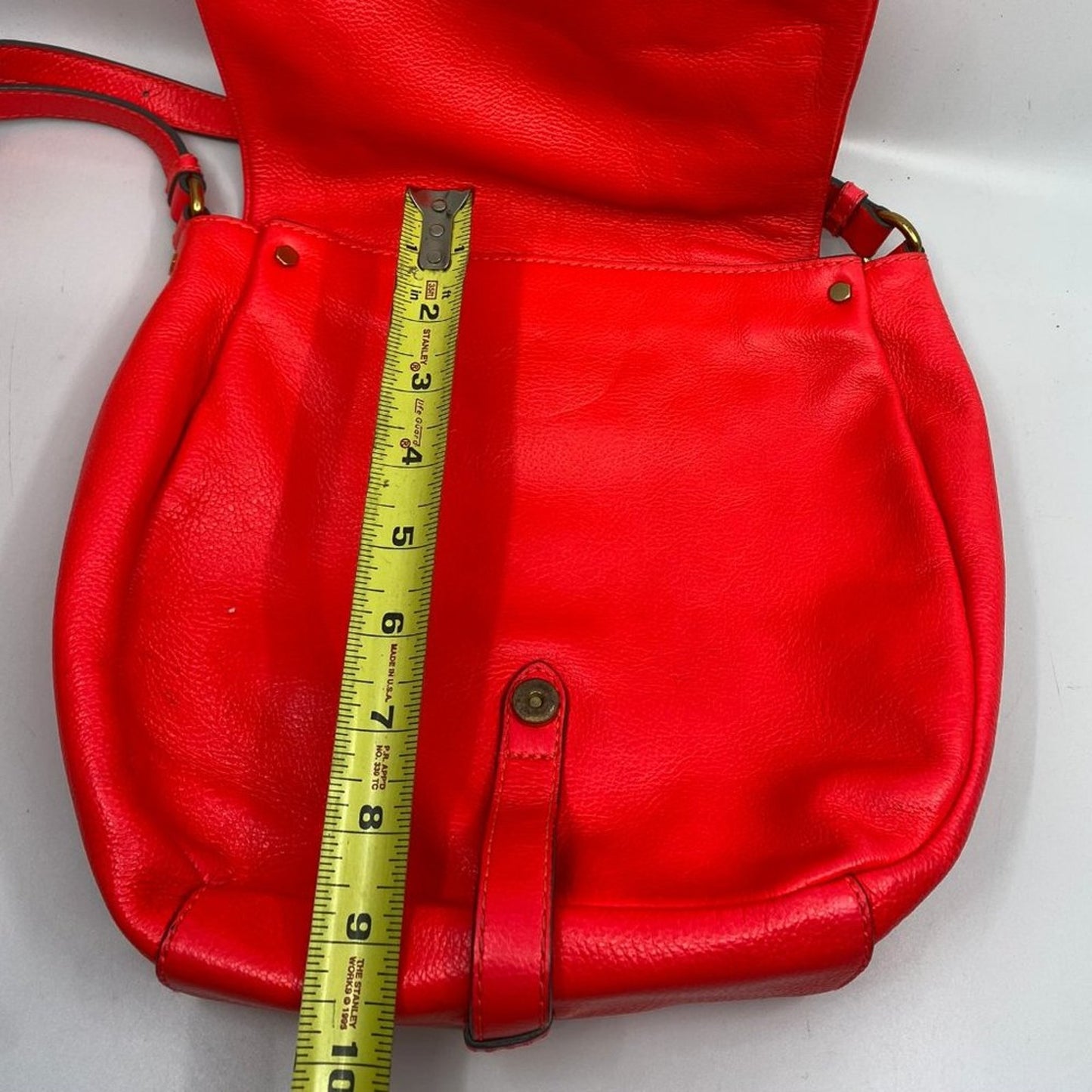 Marc Jacobs Orange Grain Leather Crossbody Bag