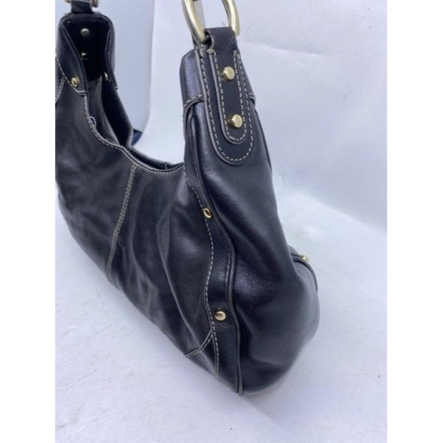 Cole Haan Medium Black Leather Shoulder Bag