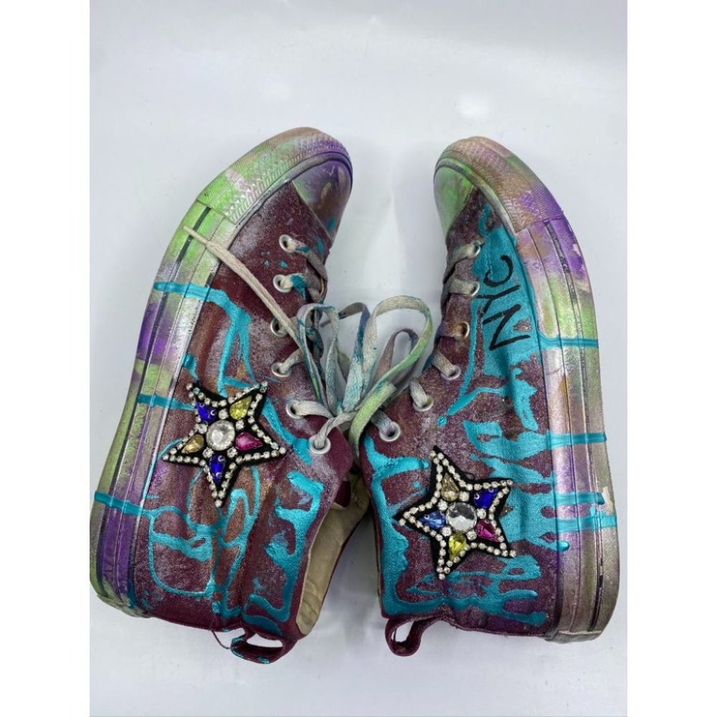 Converse Sneaker Customized Multicolor Womens 10.5