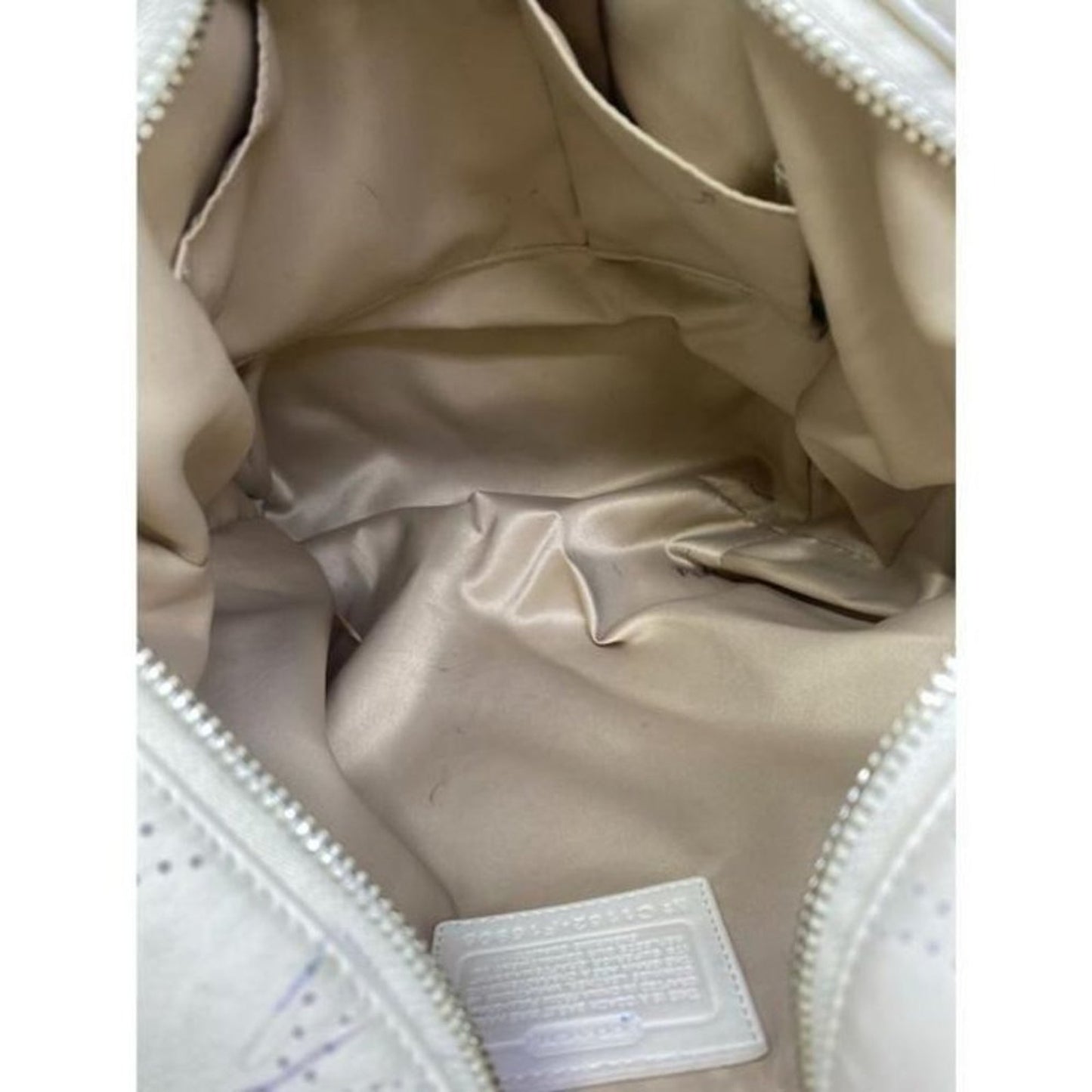 Coach Large White Leather Hobo Bag