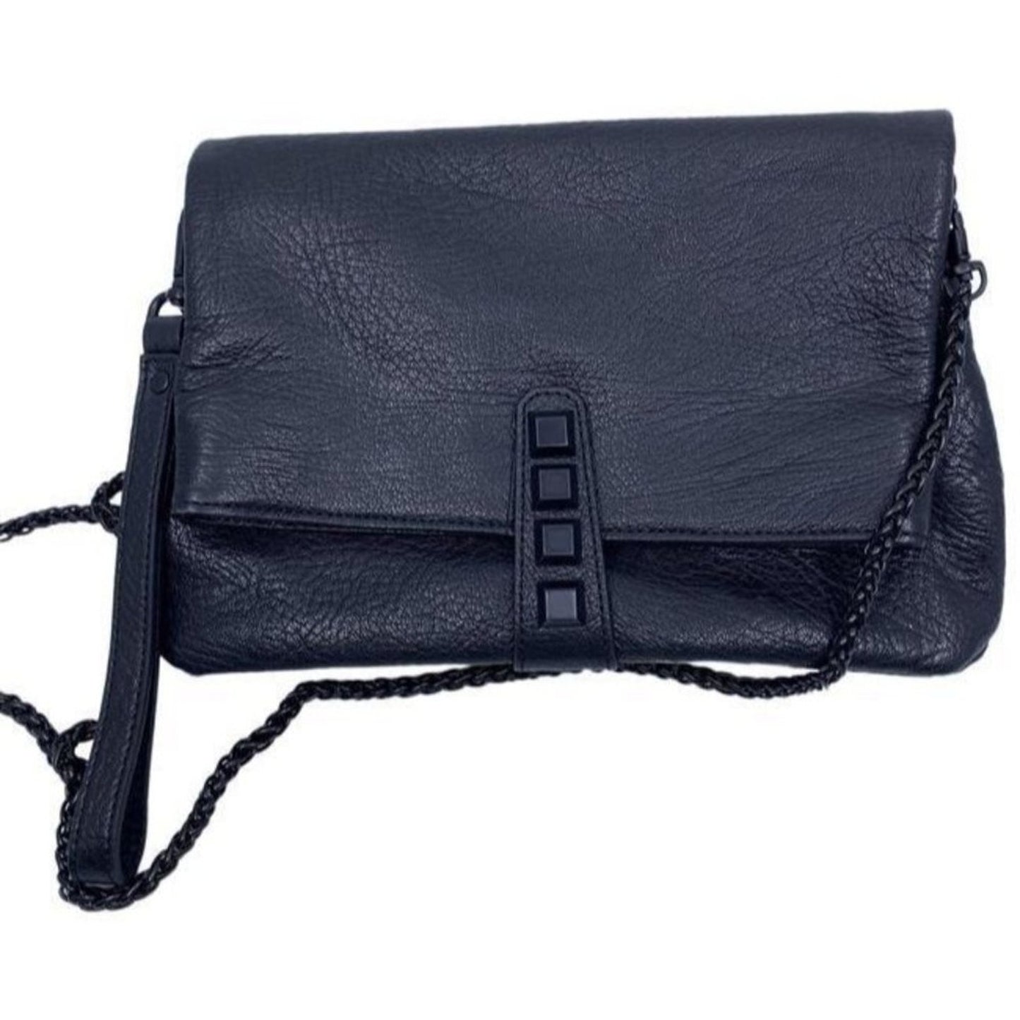 Nicole Miller Nwot Msrp Black Leather Cross Body B