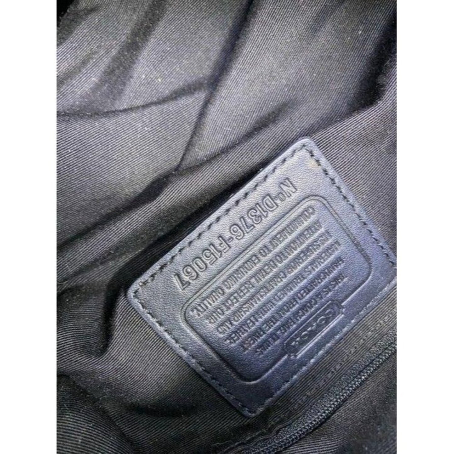Coach Medium Tote Msrp Black Gray Jacquard Fabric