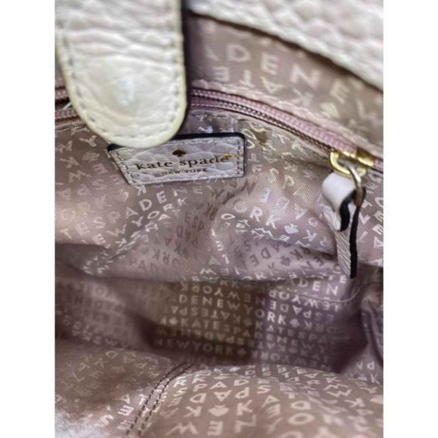 kate spade medium handbag w strap white leather cr