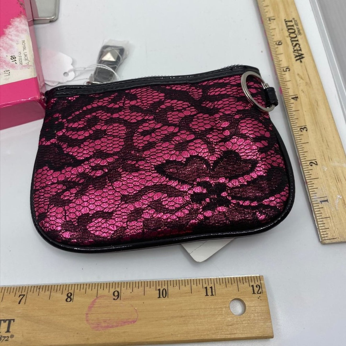 Betsey Johnson Black Pink Leather Wallet