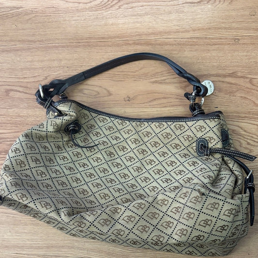 Dooney & Bourke Tan and Black Shoulder Bag