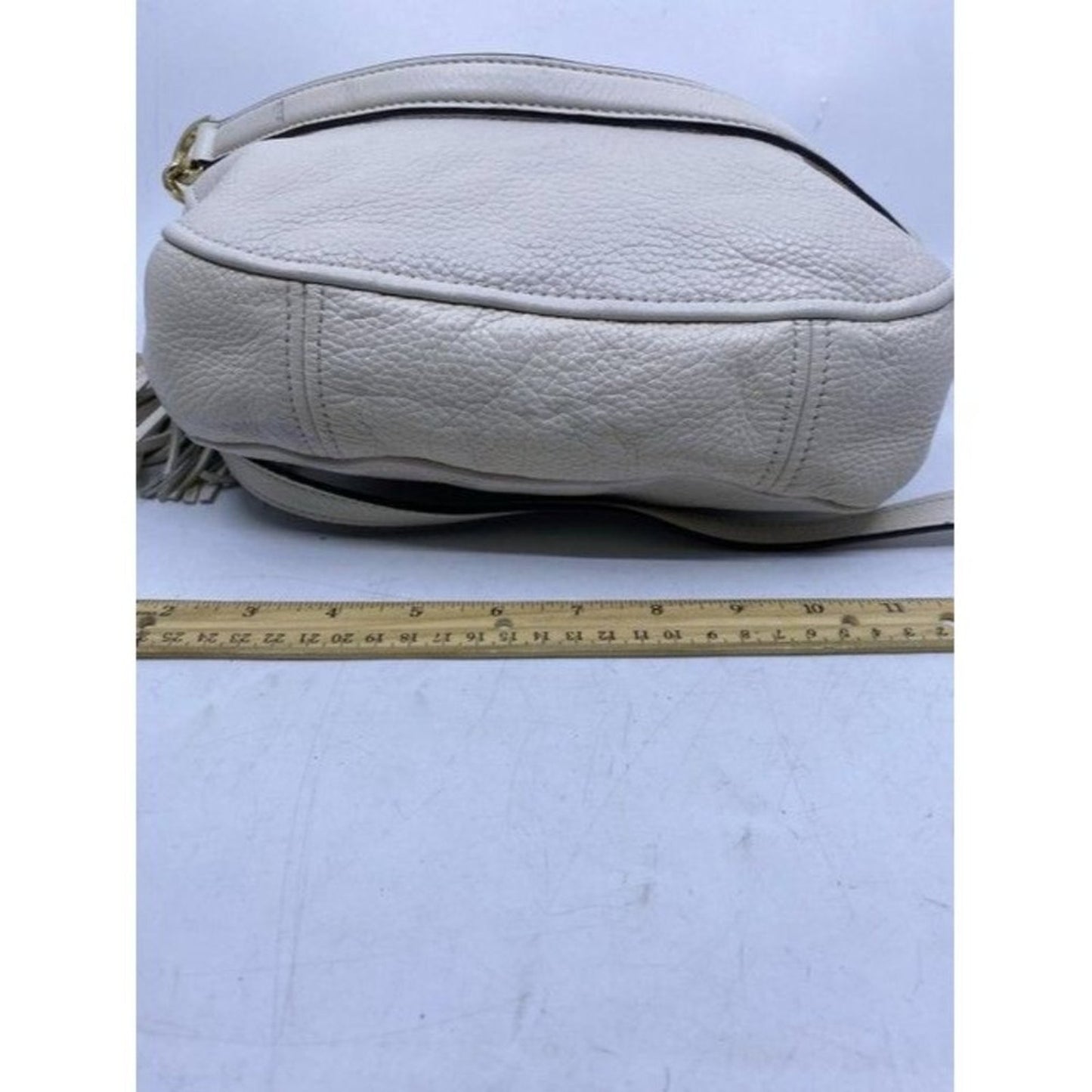 Michael Kors Tassel White Leather Cross Body Bag