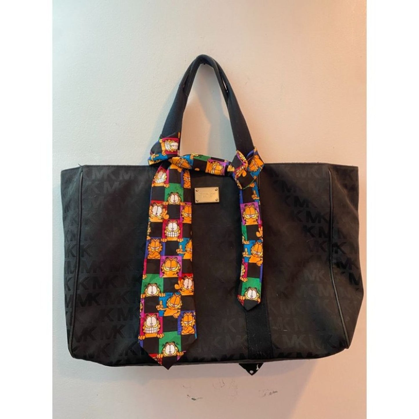 MICHAEL KORS XL All Over Logo Fabric Night Bag