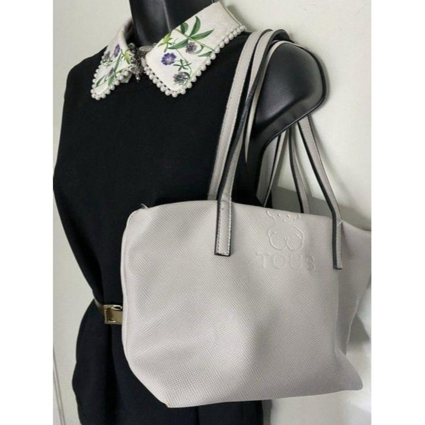tous bag off white leather tote