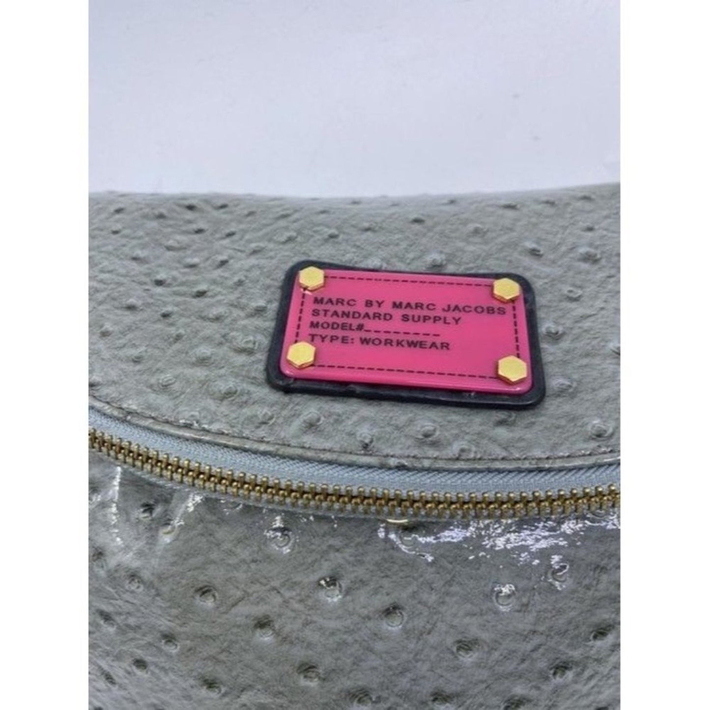 Marc By Marc Jacobs Classic Q Jellybird Natasha Chromiumpink Faux Ostric…