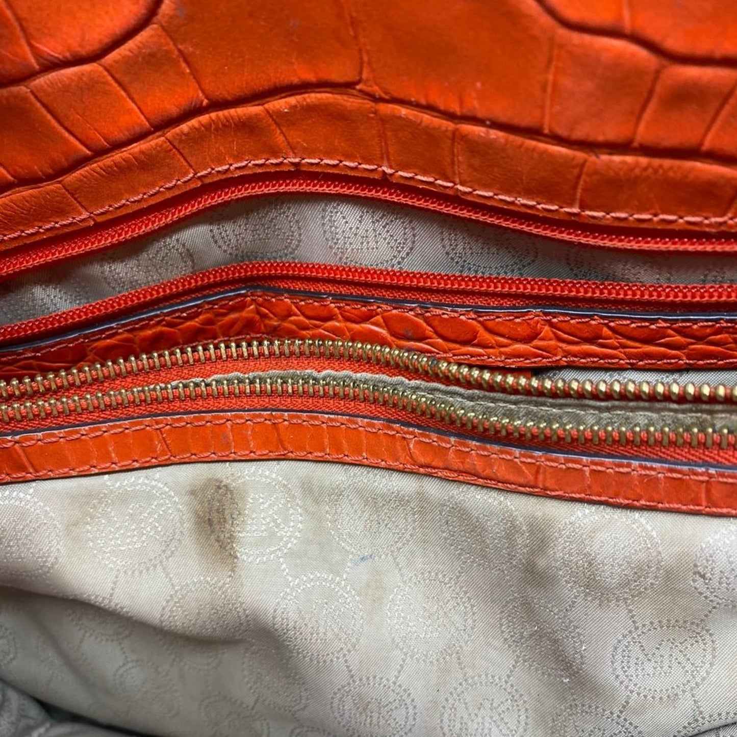 Michael Kors L Orange Leather Crossbody/Handbag
