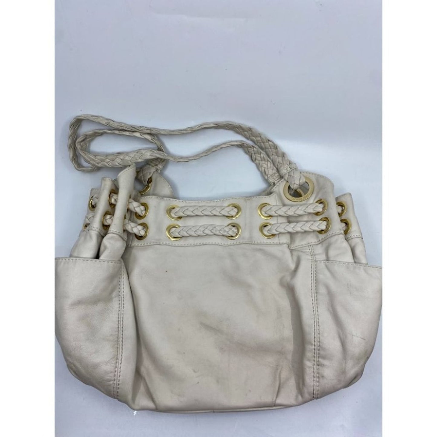 Michael Kors Lamb Leather Cream Shoulder Bag LG/MD