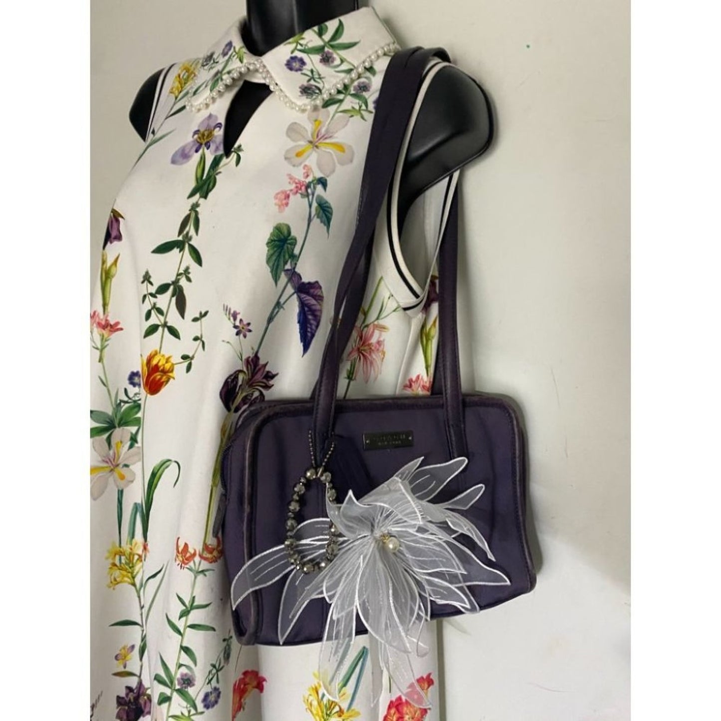 Coach Handbag Purple Customized with Applique