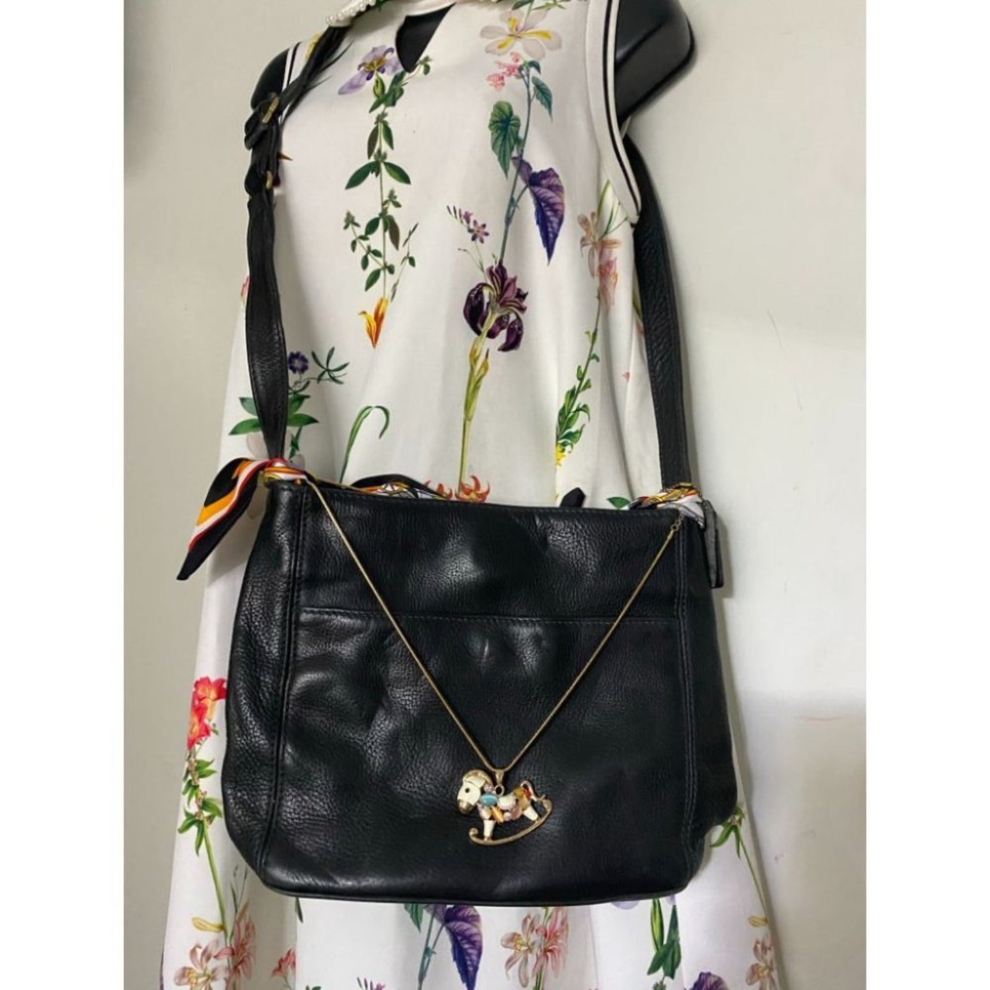 Coach Black Crossbody Bag Customized with Applique