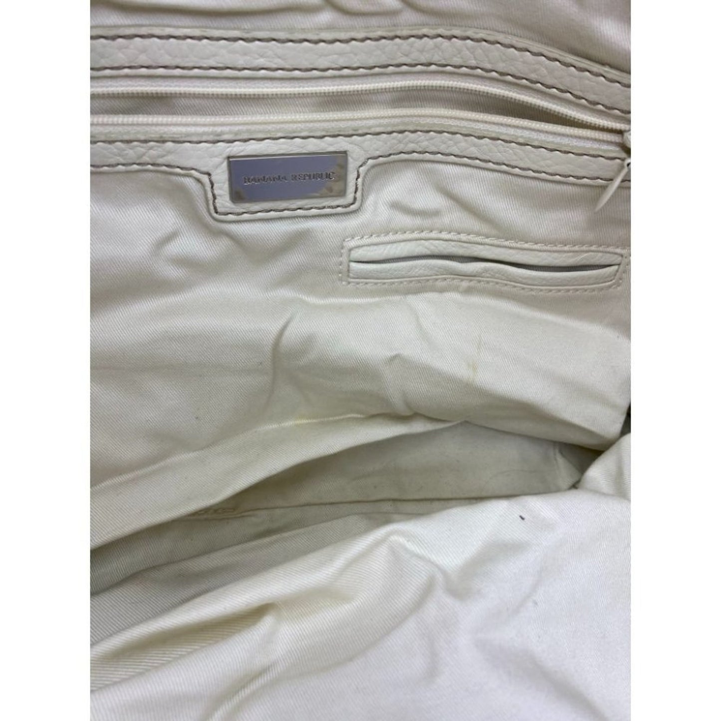 Banana Republic Cream Leather Shoulder Bag