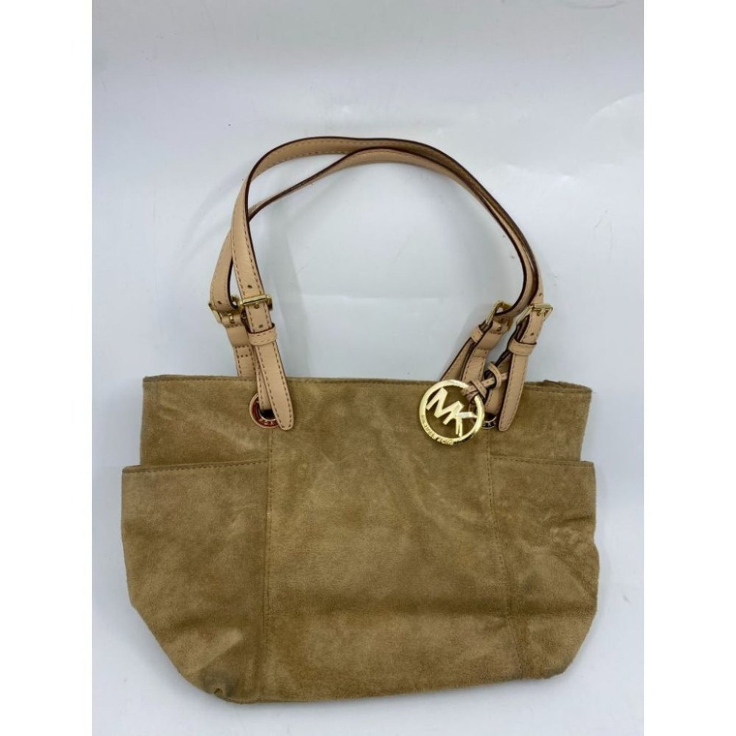 Michael Kors Tan Medium Suede Leather Tote Bag