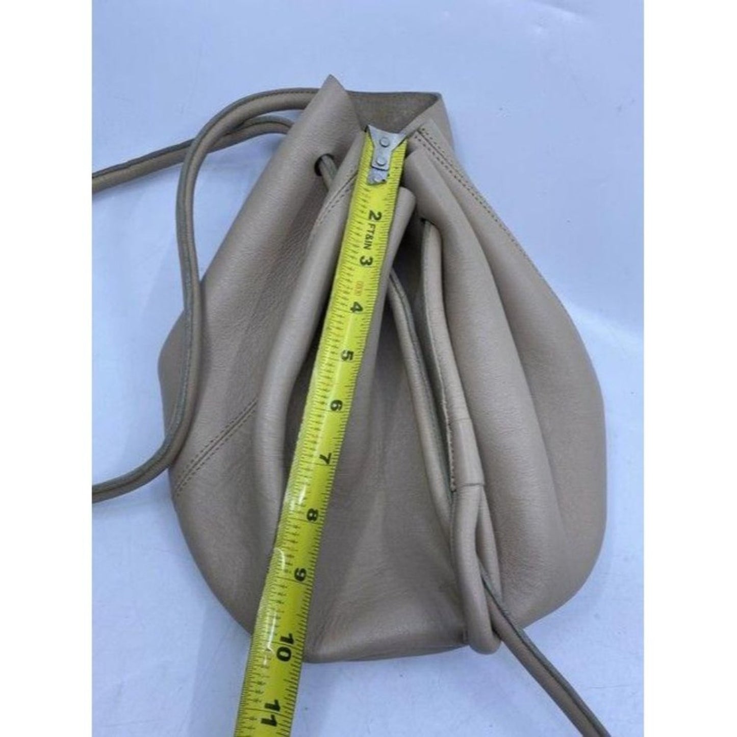 Shaffer La Msrp Beige Leather Shoulder Bag