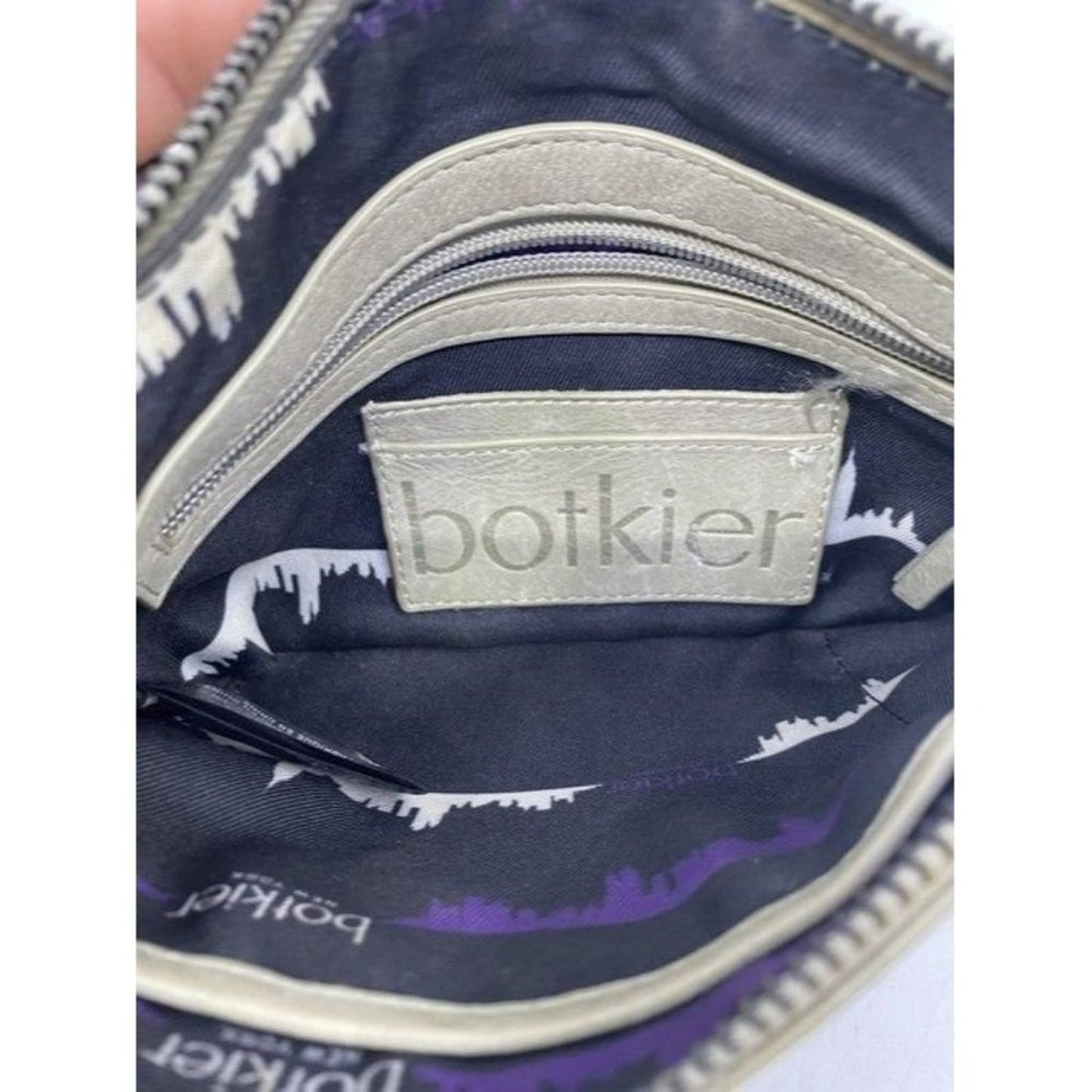 Botkier Logan Gray Leather Cross Body Bag