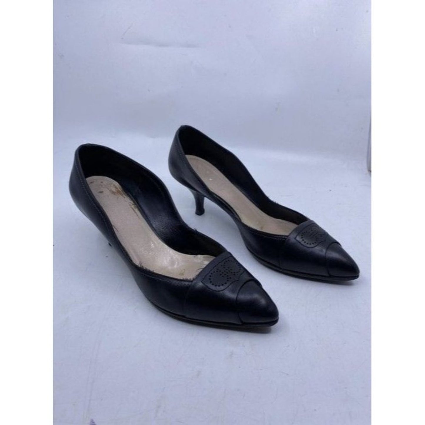 Salvatore Ferragamo Black Light Insignia Pumps Size Us