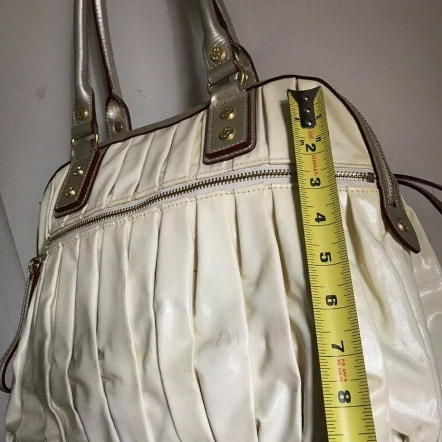 MZ Wallace Bea White Canvas Shoulder Bag