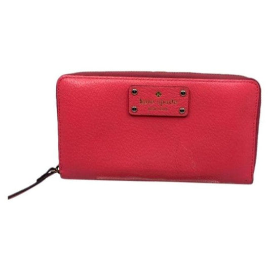 Kate Spade Women's Pink Tan Zipper Wallet
